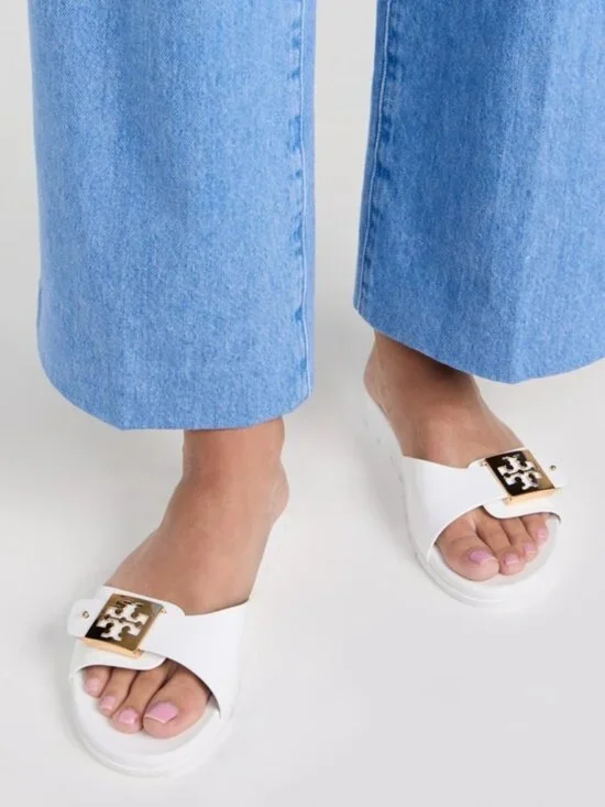 Tory Burch Mellow White Rubber Slide. Sz: 6 - Picture 1 of 11